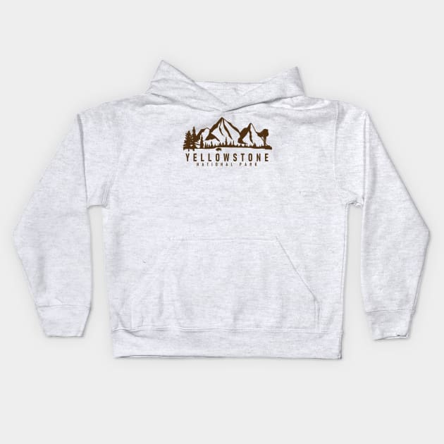 Yellowstone National Park Kids Hoodie by Etopix